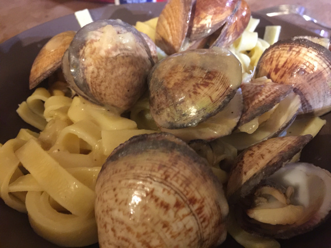  Tagliatelle with clams (light 